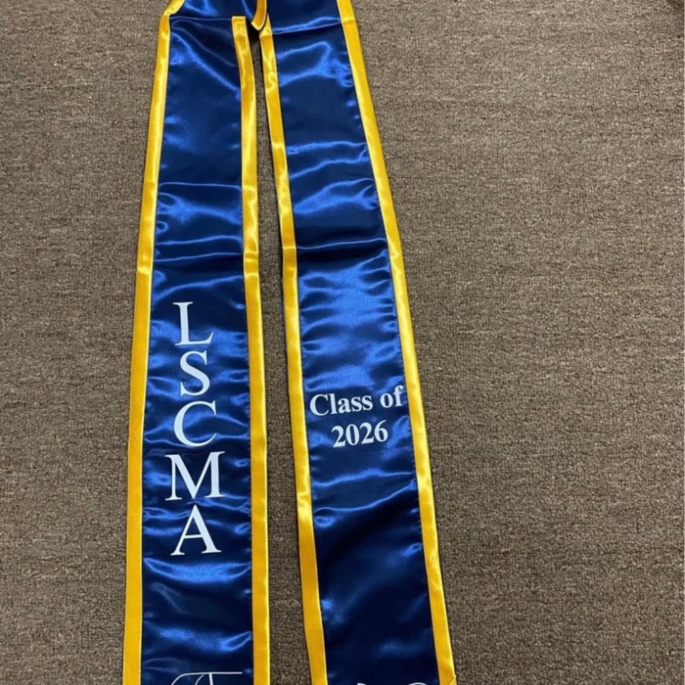 LSMCA Blue and Gold Graduation Stole - Class of 2026